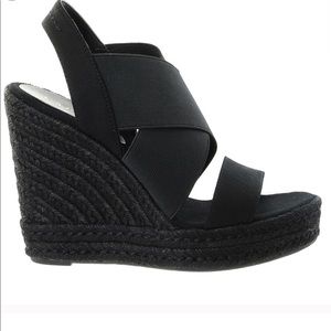 Lauren by Ralph Lauren black Erica wedge
